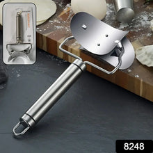 Multifunctional Easy and Fast Stainless Steel Puri cutter roller Machine with Handle for Home Baking Tools for Women, Dough Circle Roller Cutter for Kitchen (1 pc) - Justgrabit Inc.