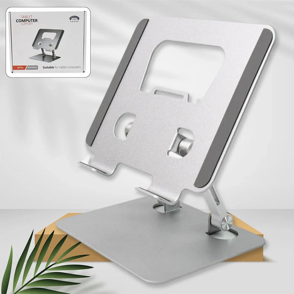 Tablet Stand Metal Alloy Adjustable Bracket, Suitable For tablet Computers for Desk Ergonomic Foldable Metal Tablet Holder/Tablets/Mobile Phones - justgrabit.in | Just Grab It