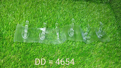 Adhesive Golden & Transparent Heavy Duty Wall Hook - justgrabit.in | Just Grab It