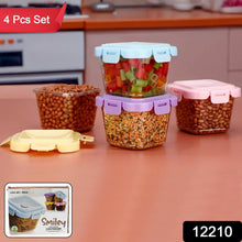 Plastic Food Storage Containers with Lid (4 Pcs Set / 500 ML) - justgrabit.in | Just Grab It