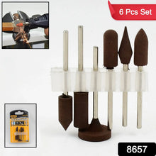 Mounted Points Abrasive Stone Head Mounted Grinding Wheel Bits Rotary Tool Kit (6 Pcs) - justgrabit.in | Just Grab It