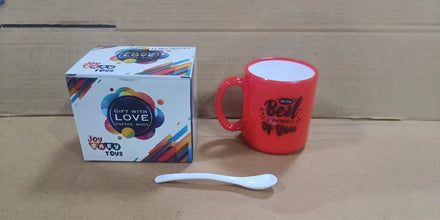 Coffee Mug With Spoon and box packing, Design Coffee Mug Used for Drinking and Taking Coffees and Some Other Beverages in All Kinds of Places - justgrabit.in | Just Grab It