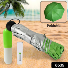 3 Fold Sun Protective Solid Foldable Outdoor Umbrella, Portable Sun, UV Protection Lightweight Rain Umbrella With Umbrella Case For Girls, Women, Men, Boys - Justgrabit Inc.