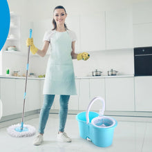 Plastic Spinner Bucket Mop 360 Degree Self Spin Wringing with 2 Absorbers for Home and Office Floor Cleaning Mops Set - Justgrabit Inc.