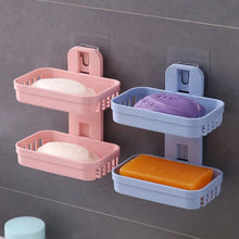 Plastic Double Layer - Soap Stand, Holder, Wall Soap Box Sturdy Vacuum Dispenser Tray - Justgrabit Inc.