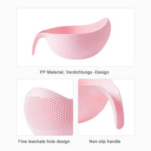 Plastic Rice Bowl / Food Strainer Thick Drain Basket with Handle for Rice, Vegetable & Fruit (set of 3pcs With Brown box) - Justgrabit Inc.