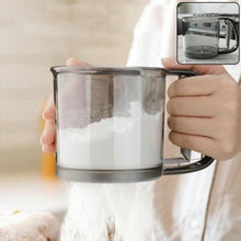 Plastic Flour Sieve Cup with Handle and Fine Mesh Filter for Kitchen Baking - justgrabit.in | Just Grab It