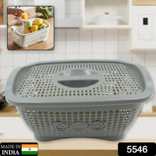Multipurposes Plastic Basket, Organizer for Kitchen, Countertop, Cabinet, Bathroom with Lid, Plastic Storage Basket For Store Fruits, Vegetables, Magazines, Cosmetics, Stationary (1 Pc / Mix Color ) - Justgrabit Inc.