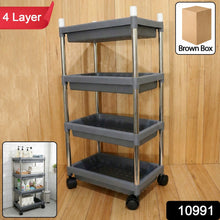 4 - Layer Rolling Storage Cart with Wheels Set - justgrabit.in | Just Grab It