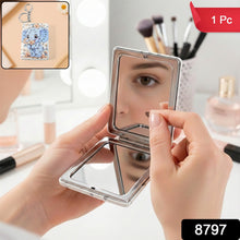 Foldable Mirror Keychain – (1 Pc) - justgrabit.in | Just Grab It