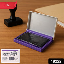 Yashu Plastic Stamp Pad Violet Ink, Quick - Dry Refillable Pad (1 Pc) - justgrabit.in | Just Grab It