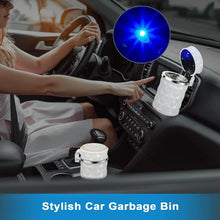 Car Cupholder LED Ashtray – Portable with Blue Light, Lid & Waste Bin, Cigarette Ashtray - justgrabit.in | Just Grab It