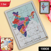 Wooden India Map Puzzle - (1 Set) - Justgrabit Inc.