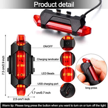 Rechargeable Bicycle Front Waterproof LED Light (Red) - Justgrabit Inc.