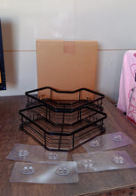 Iron Coating Self - Adhesive Corner Shelf Organizer (2 Pc) - justgrabit.in | Just Grab It