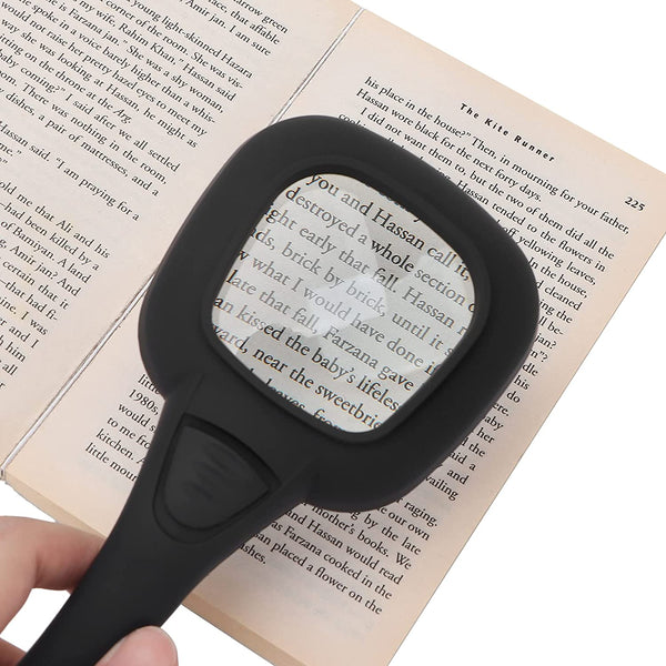 Handheld LED Magnifying Glass – 6 Lighted Magnifier for Reading & Inspection - justgrabit.in | Just Grab It