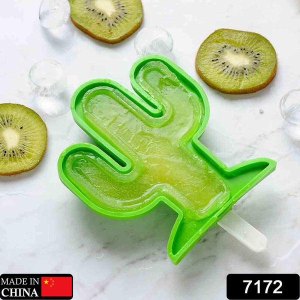 Cactus Shape sicle Molds - Durable Silicone Ice Cream Mould, DIY Ice Kitchen Tool - justgrabit.in | Just Grab It