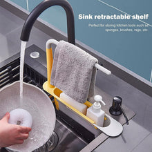 Telescopic Sink Storage Rack Material Kitchen Rag Rack Dishwashing Organizer Shelf Drain Basket Pp Under Sink Organizers ( Mic Color 1 Pc) - Justgrabit Inc.