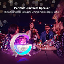 3 - in - 1 Multi - Function LED Night Lamp with Bluetooth Speaker, Wireless Charging, for Bedroom for Music, Party and Mood Lighting - Perfect Gift for All Occasions blootuth speaker (Media Player) - justgrabit.in | Just Grab It