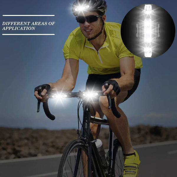 Rechargeable Bicycle Front Waterproof LED Light (White) - Justgrabit Inc.