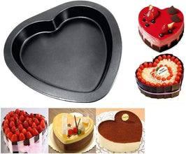 Heart Shape Cake Mould Non Stick Steel 1 kg Cake Baking Tray ( 23cm) - Justgrabit Inc.
