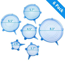 Silicone Stretch Lids Reuseable Microwave Safe Flexible Covers (Set of 6) (Loose Pack) - Justgrabit Inc.