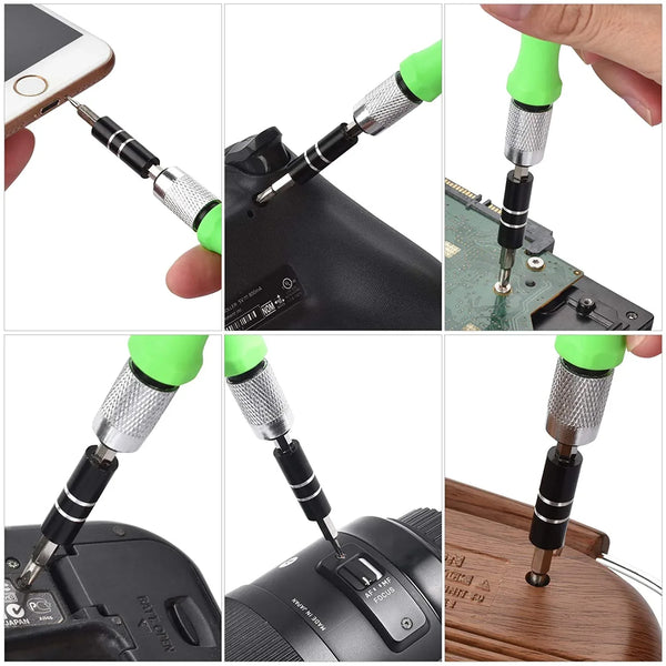 32 in 1 Mini Screwdriver Bits Set with Magnetic Flexible Extension Rod - Justgrabit Inc.