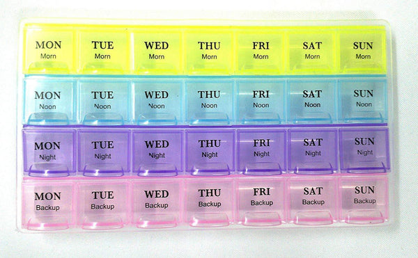 Weekly Pill Case 28 - Slot Medicine Organizer - Justgrabit Inc.