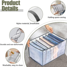7 Grid Clothes Organizer for Wardrobe Storage - justgrabit.in | Just Grab It