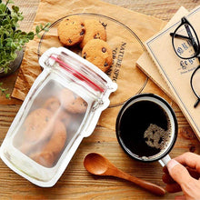 Reusable Airtight Seal Plastic Food Storage Mason Jar Zipper (500ml) - justgrabit.in | Just Grab It