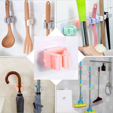 Broom Holder Wall Mounted, Mop and Broom Holder Broom Organizer Grip Clips, No Drilling, Wall Mounted Storage Rack Storage & Organization for Kitchen, Bathroom, Garden - justgrabit.in | Just Grab It