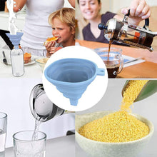 Flexible Silicone Foldable Kitchen Funnel for Liquid / Powder Transfer Hopper Food (Small) - Justgrabit Inc.