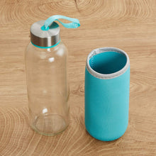 Glass Water Bottle (500 ml) With Cover - Justgrabit Inc.