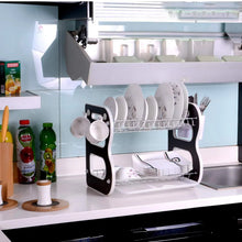 DISH DRAINER TWO LAYER DISH DRYING RACK WITH DRAIN BOARD - justgrabit.in | Just Grab It