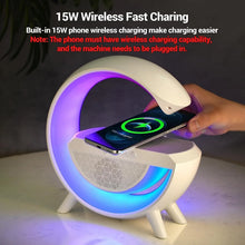 3 - in - 1 Multi - Function LED Night Lamp with Bluetooth Speaker, Wireless Charging, for Bedroom for Music, Party and Mood Lighting - Perfect Gift for All Occasions blootuth speaker (Media Player) - justgrabit.in | Just Grab It