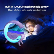 3 - in - 1 Multi - Function LED Night Lamp with Bluetooth Speaker, Wireless Charging, for Bedroom for Music, Party and Mood Lighting - Perfect Gift for All Occasions blootuth speaker (Media Player) - justgrabit.in | Just Grab It