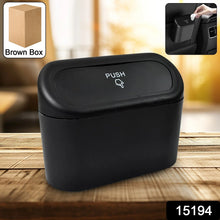 Plastic Mini Car Trash Can / Bin with Lid (1 Pc / With Brown Box) - justgrabit.in | Just Grab It