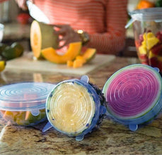 Silicone Stretch Lids Reuseable Microwave Safe Flexible Covers (Set of 6) (Loose Pack) - Justgrabit Inc.