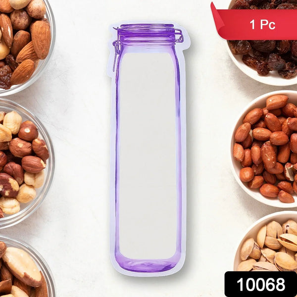 Food Storage Bag Bottles Shape Ziplock Bags Reusable (1 Pc / 500 ML) - justgrabit.in | Just Grab It