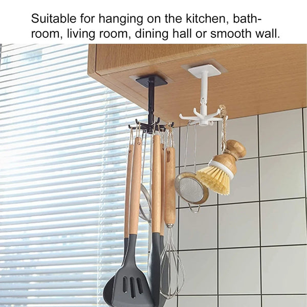 360° Rotating Folding Hook Self - Adhesive Waterproof Wall Mounted Hook - Justgrabit Inc.