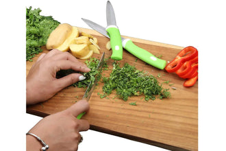 Stainless Steel Knife & Peeler Set with Stand - 6 Pcs - Justgrabit Inc.