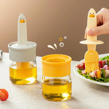 Plastic 2 in 1 Oil Dispenser Bottle with Silicone Basting Brush (1 Set) - justgrabit.in | Just Grab It
