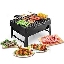 Folding Barbeque Charcoal Grill Oven (Black, Carbon Steel) - Justgrabit Inc.