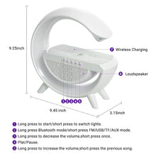 3 - in - 1 Multi - Function LED Night Lamp with Bluetooth Speaker, Wireless Charging, for Bedroom for Music, Party and Mood Lighting - Perfect Gift for All Occasions blootuth speaker (Media Player) - justgrabit.in | Just Grab It