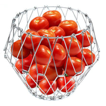 Multipurpose Fruit Basket Stainless Steel Wire Bowl Foldable Basket for Vegetable / Fruits / Dining - Justgrabit Inc.