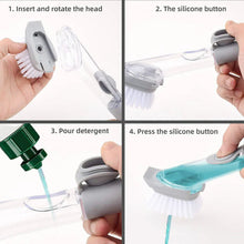 Automatic Liquid Dispenser Dish Clean Brush Scrubber - Justgrabit Inc.
