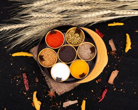Round Plastic Masala Spice Box - Justgrabit Inc.