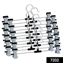 Hangers with 2 - Adjustable Anti - Rust Clips (Pack of 12) - Justgrabit Inc.