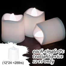Festival Decorative - LED Tealight Candles, Diwali (White, 24 Pcs) - Justgrabit Inc.