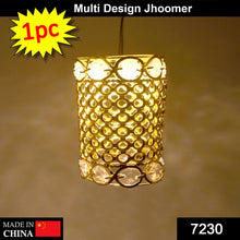 Antique Golden Jhoomer Chandelier – Diwali & Christmas Decor (1 Pc) - Justgrabit Inc.
